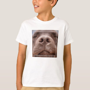 Camiseta Chocolate Labrador Nose Closeup