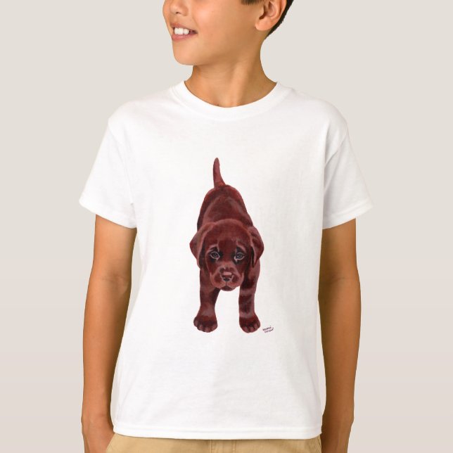 Camiseta Chocolate Labrador Puppy (Frente)