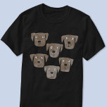 Camiseta Chocolate Labrador Retriever Dog Watercolor<br><div class="desc">Cachorro Labrador Retriever,  amável e ligeiramente gorduroso,  pintando para amantes de estimação. Arte original de Nic Squirrell.</div>