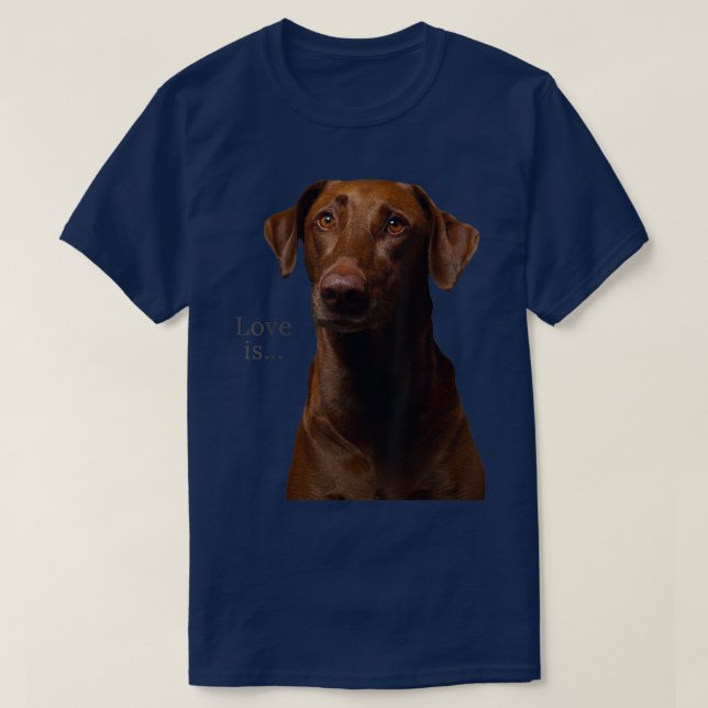 Camiseta Chocolate Labrador Retriever  Lab Tee Dog Mom Dad  (Frente do Design)