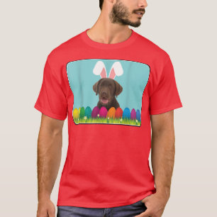 Camiseta Chocolate Labrador w Bunny Ears