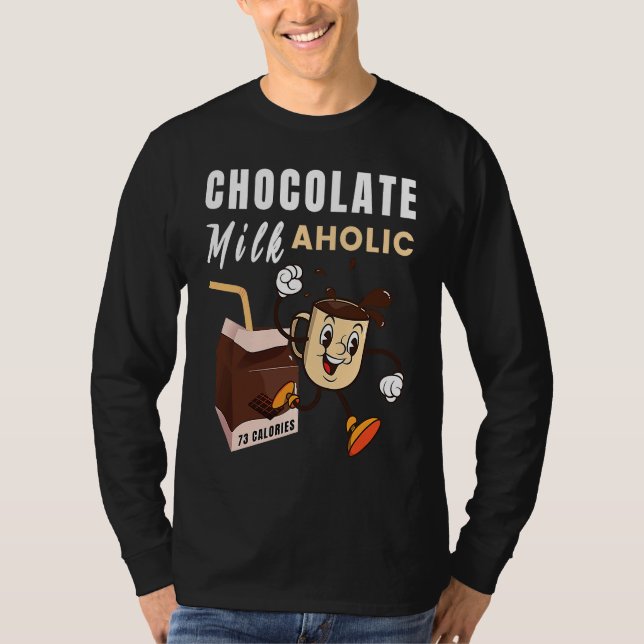 Camiseta Chocolate Milk Aholic Food Eater Graphic (Frente)