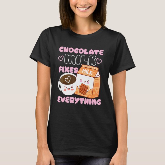 Camiseta Chocolate Milk conserta tudo (Frente)