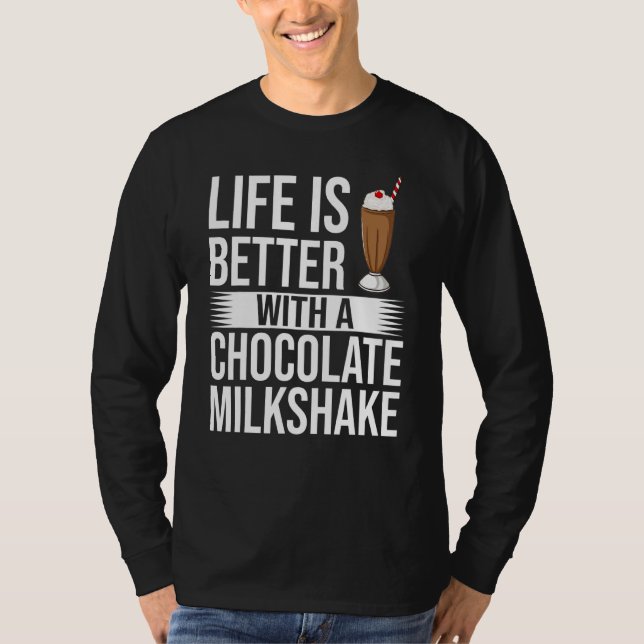 Camiseta Chocolate Milkshake Milk Choco Shake Bebida (Frente)