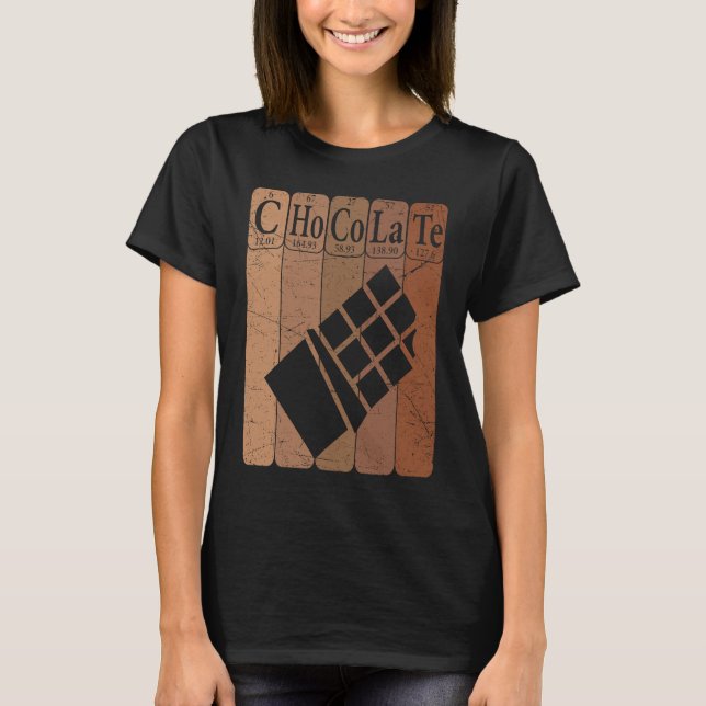 Camiseta Chocolate Periodic Table Elements Chocoholic Choco (Frente)