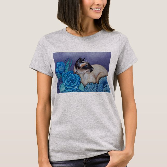 Camiseta Chocolate Point Siamese Cat (Frente)