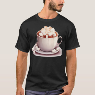 Camiseta Chocolate Quente Com Marshmallows Reproduzíveis