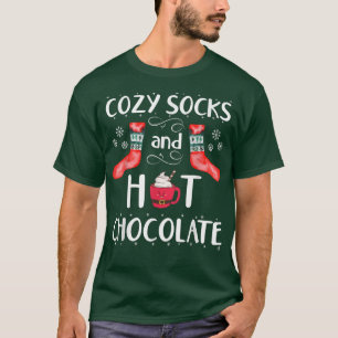 Camiseta Chocolate Quente das Meias de Natal Meio Que San