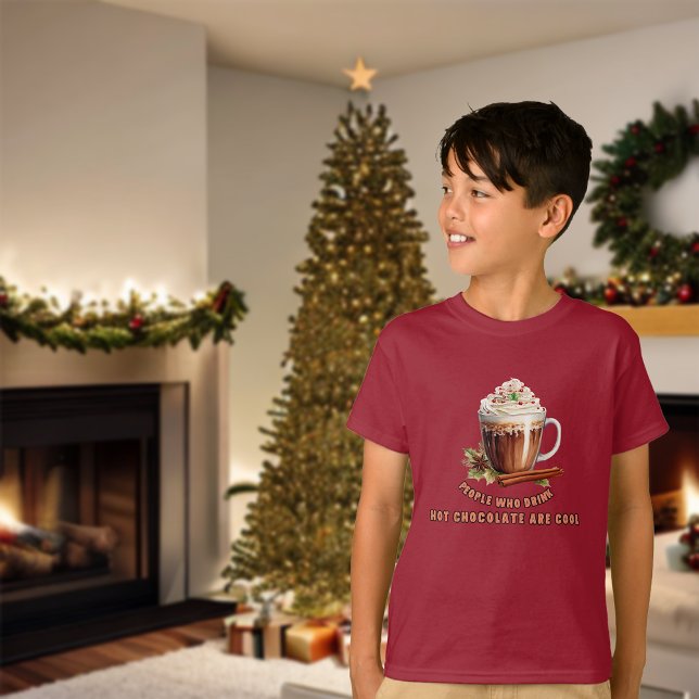 Camiseta Chocolate Quente de Natal é Legal (Criador carregado)