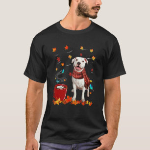 Camiseta Chocolate Quente de Outono Pitbull Branco