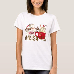 Camiseta Chocolate Quente e Glitter de Natal