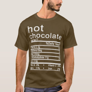 Camiseta Chocolate quente Nutrição Fala Engraçado Ação