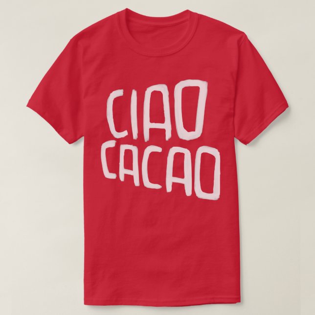 Camiseta Chocolate Quente Pun Ciao Cacao (Frente do Design)