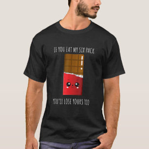 Camiseta Chocolate Se-Você Comer Meu Six-Pack Você Vai Perd