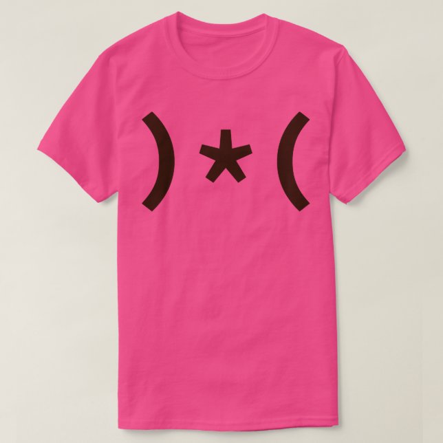 Camiseta Chocolate Starfish Ascii Art (Frente do Design)