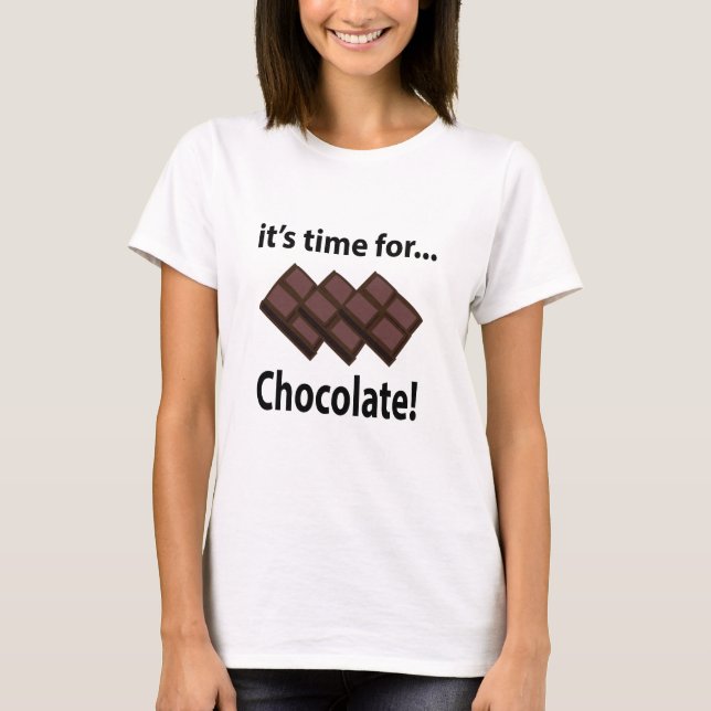 Camiseta Chocolatier Chocolate Está na hora do Chocolate (Frente)