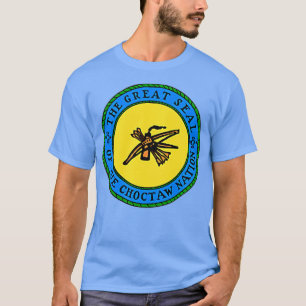 Camiseta Choctaw Sinalizador de Nação de Choctaw DUPLA Shir