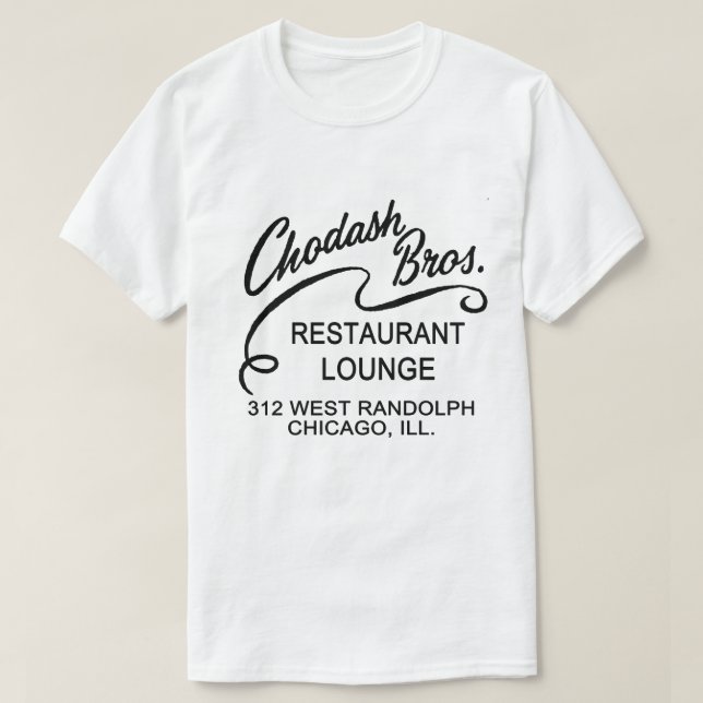 Camiseta Chodash Bros. Restaurante, Chicago, Illinois (Frente do Design)