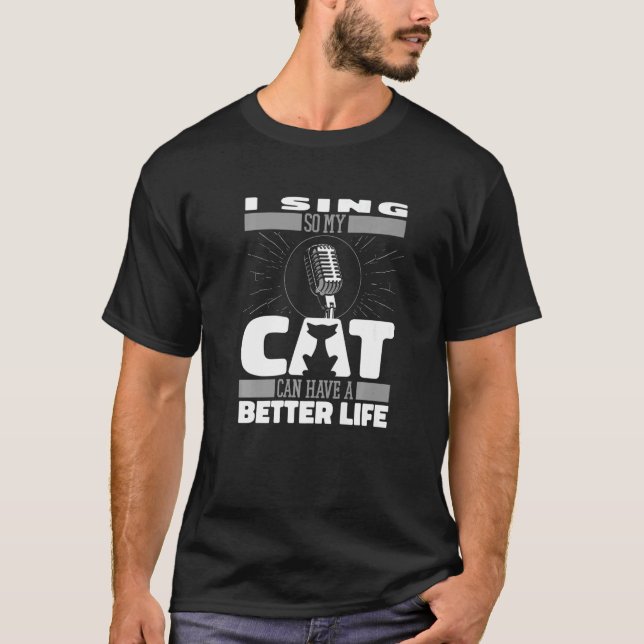 Camiseta Choirmaster Cat Singer Singer Diretor (Frente)