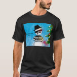 Camiseta Cholo Snowman Foo Christmas Tree Lights<br><div class="desc">Espalhe a Alegria de Natal com esta camiseta divertida que mostra a minha ilustração de um boneco de neve que olha para as luzes das árvores de Natal na neve.</div>
