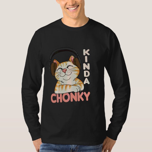 Camiseta Choney Cat Meme Cat Mãe Pai Engraçado Sobrepeso Ch (Frente)