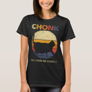 Camiseta Chonk Cat Grande Memória Estilo Retroativo Engraça
