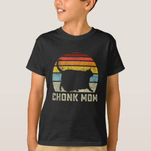 Camiseta Chonk Cat Mãe Escala Memória Engraçado Estilo Retr
