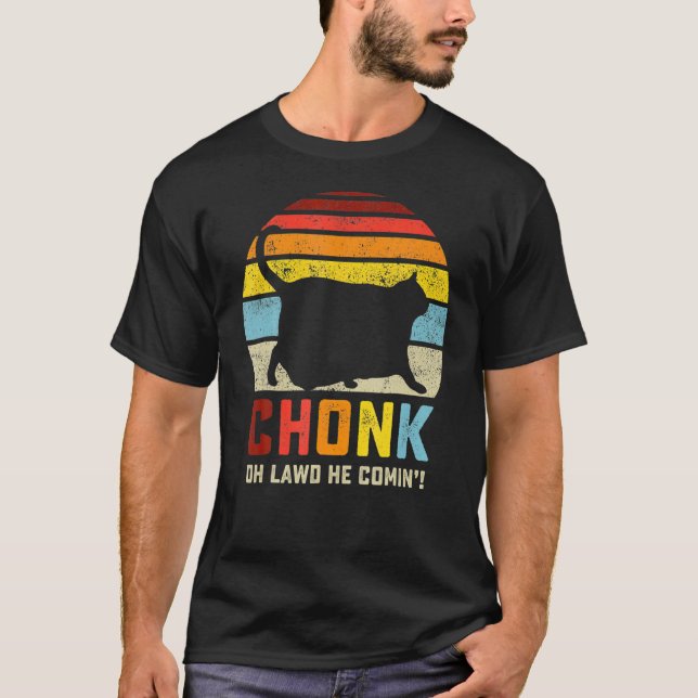 Camiseta Chonk Cat Scale Meme Vintage Cats Memes (Frente)