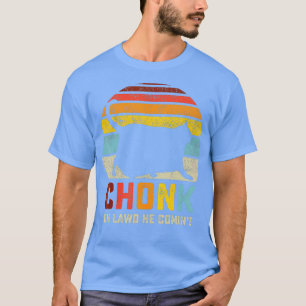 Camiseta Chonk Cat Scale Memória Engraçada Estilo Retroat