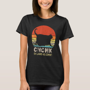 Camiseta Chonk Cat Scale Memória Retroativa Gatos Vintage M