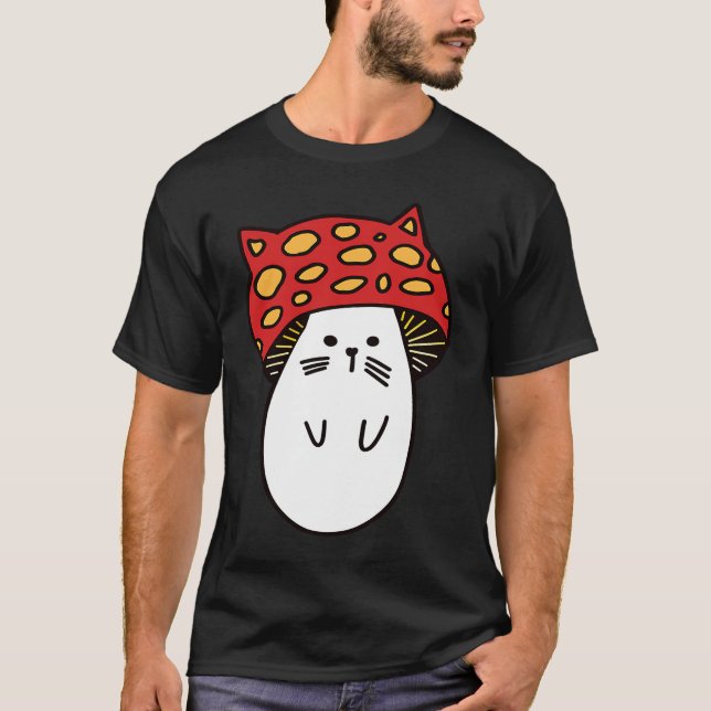 Camiseta Chonk Kitty Cute Little Mushi Kitty Little Mushroo (Frente)