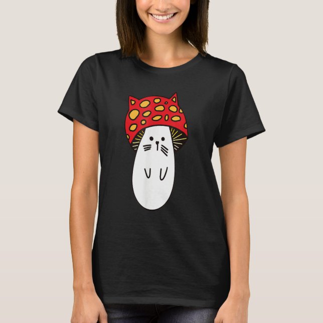 Camiseta Chonk Kitty Cute Little Mushi Kitty Little Mushroo (Frente)