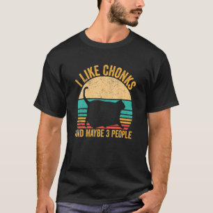 Camiseta Chonk Meme Cat Eu Gosto De Pedra E Talvez 3 Pessoa