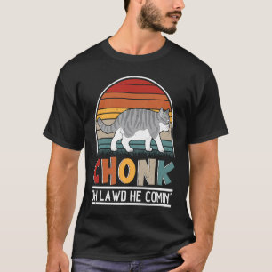 Camiseta Chonk Oh Lawd Ele Está Chegando Para Gato Gordo   
