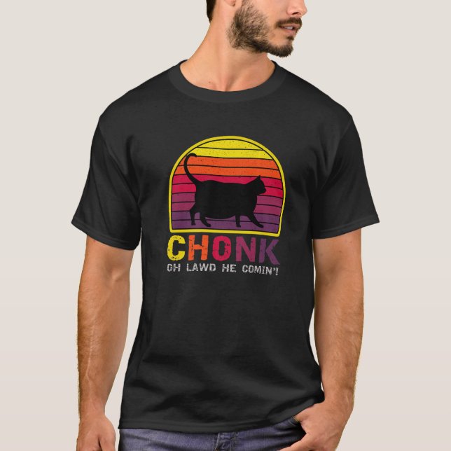 Camiseta Chonk Scale Gato Meme Meme Engraçado Gato (Frente)