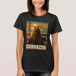 Camiseta Chonkers Leão Marinho Divertido Férias na Praia Re