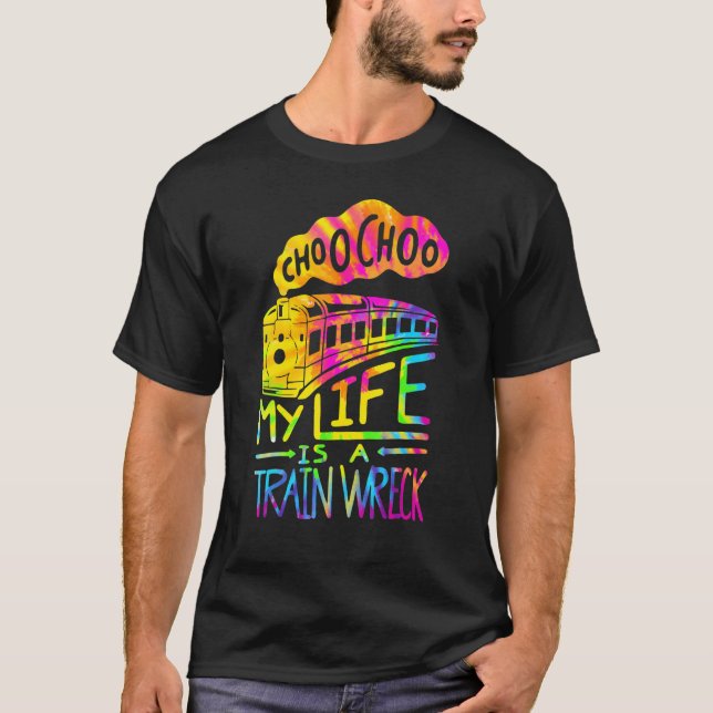 Camiseta Choo Choo My Life É Um Humor De Cérebro Dizendo (Frente)