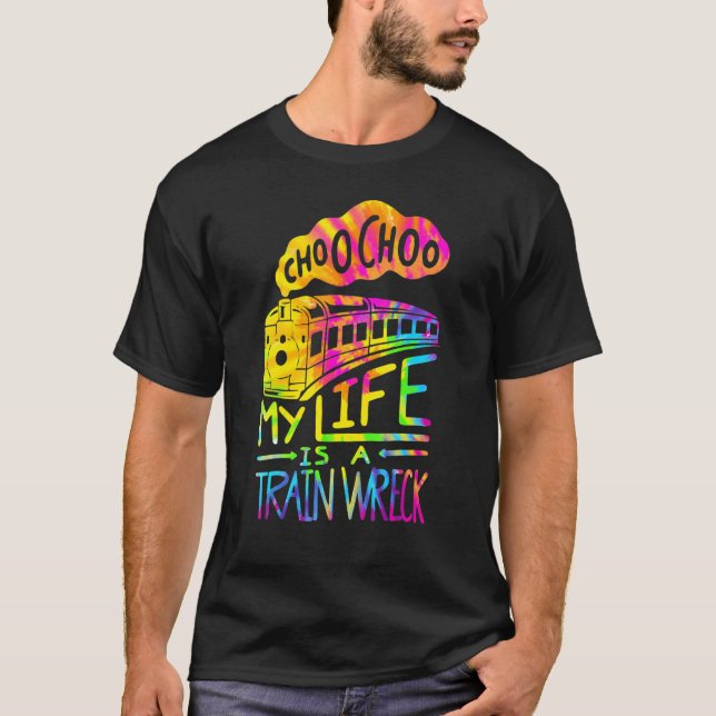 Camiseta Choo Choo My Life É Um Humor De Cérebro Dizendo (Frente)