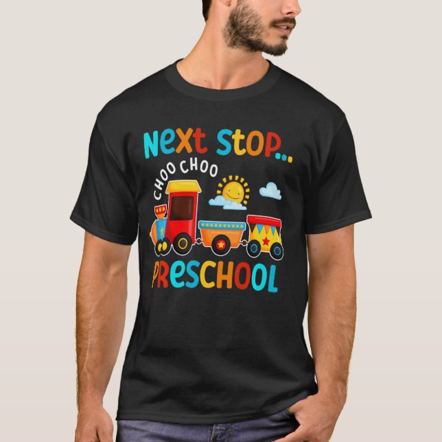 Camiseta Choo Choo Next Stop Pre School Funny Train Graduat (Frente)