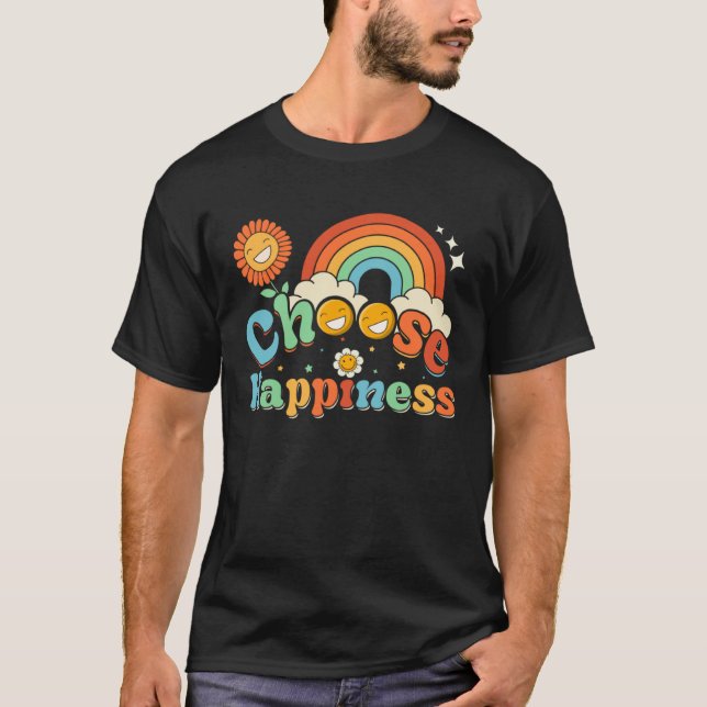 Camiseta Choose Happiness Positive Vibes Happiness Vibes Co (Frente)