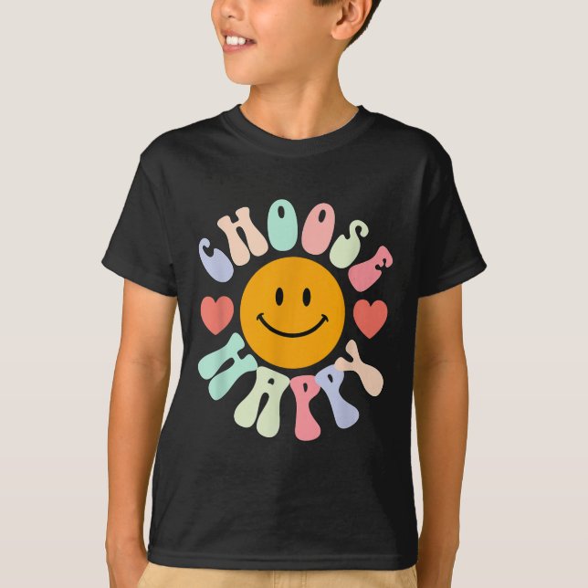 Camiseta Choose Happy Motivational Insrational Sitive  (Frente)