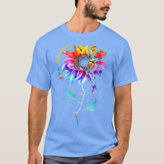Camiseta Choose Kind Autism Awareness Sunflower Puzzle Wome