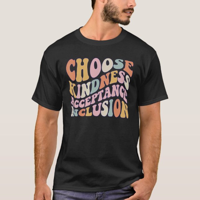Camiseta Choose Kindness Acceptation Inclusion Orange Unity (Frente)