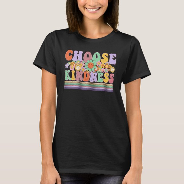 Camiseta Choose Kindness  Be Kind Positive Happy Smile Face (Frente)