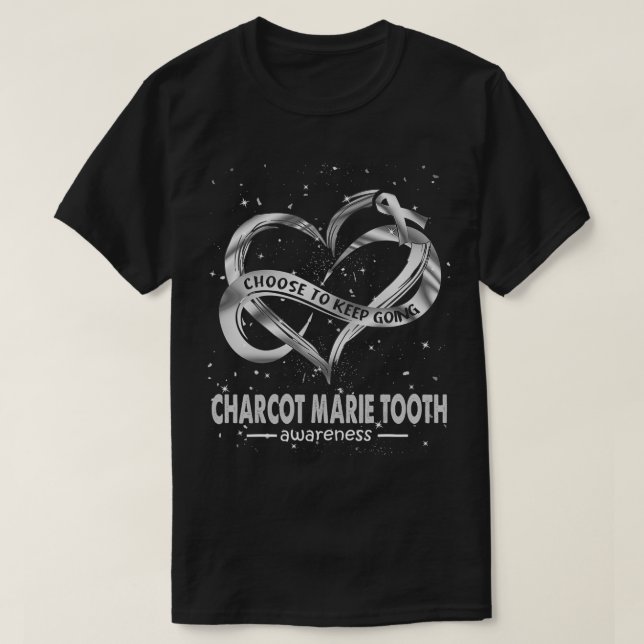Camiseta Choose To Keep Going Charcot Marie Tooth Awareness (Frente do Design)