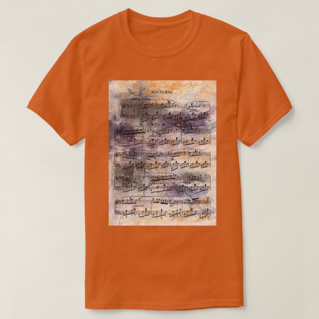 Camiseta Chopin Nocturne (Frente do Design)