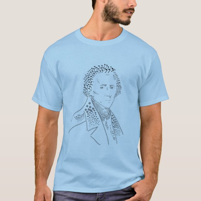 Camiseta Chopin, piano, símbolos de música, música (Frente)