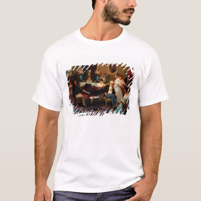 Camiseta Chopin que joga o piano (Frente)