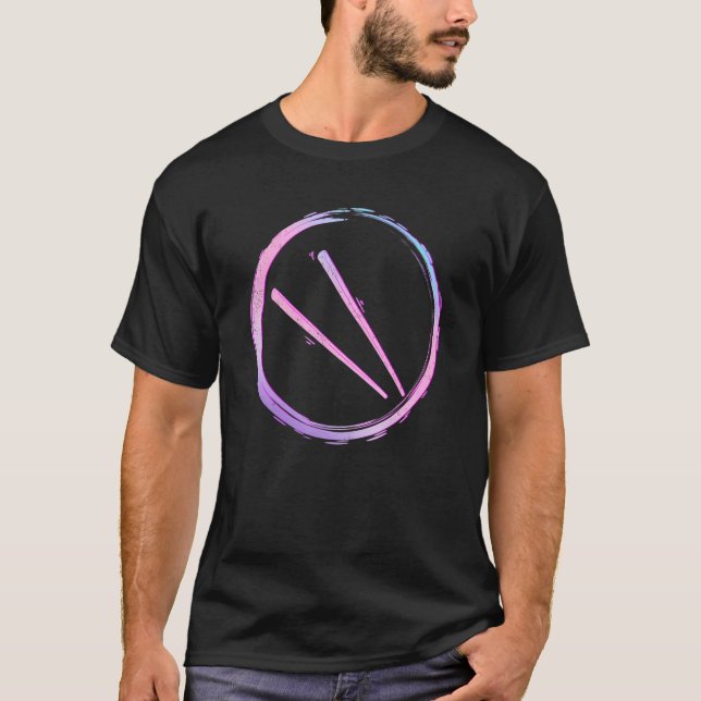 Camiseta Chopsticks japoneses Vaporwave (Frente)