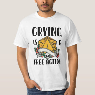 Camiseta Chorar é uma ação livre